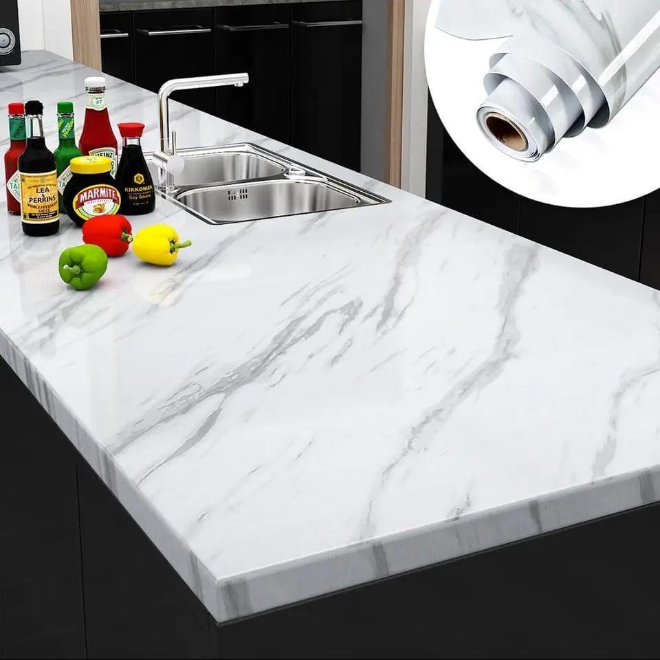 Waterproof Marble Sheets, Self Adhesive PVC Sheet Rolls